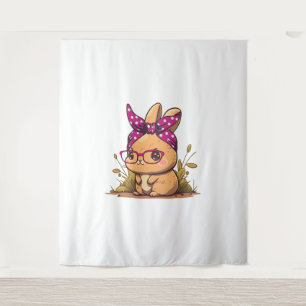 Cute Easter Bunny Face Bunny Cute Easter Tapestry