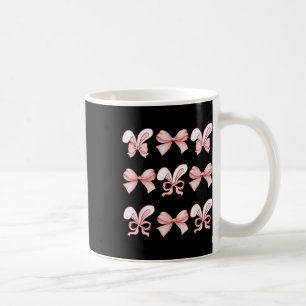 Cute Easter Bunny Face Coquette Bow Easter Day Gir Coffee Mug