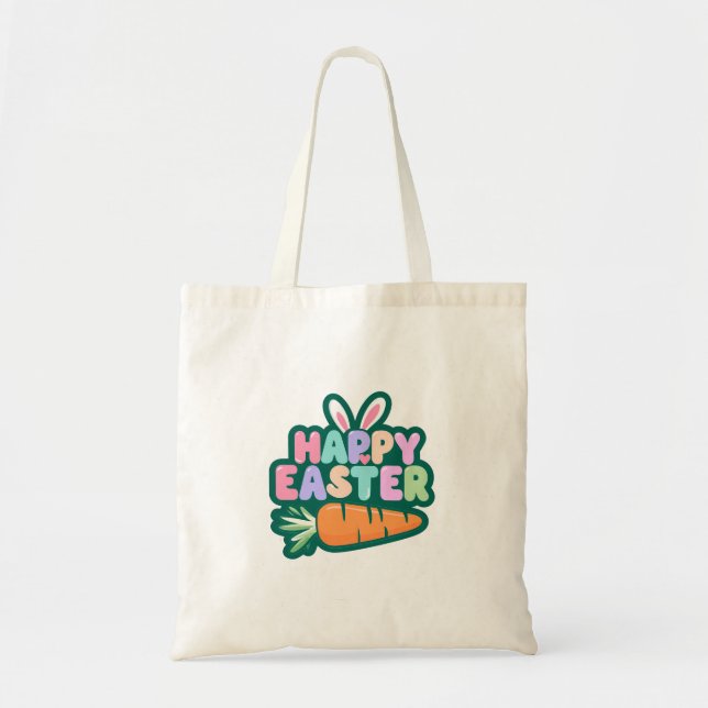 Cute Easter Bunny for a positive mood Tote Bag (Front)