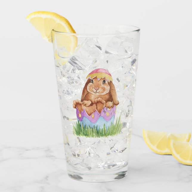 cute Easter bunny Holiday Glass (Front Ice)