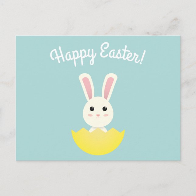 Cute Easter Bunny I Holiday Postcard (Front)