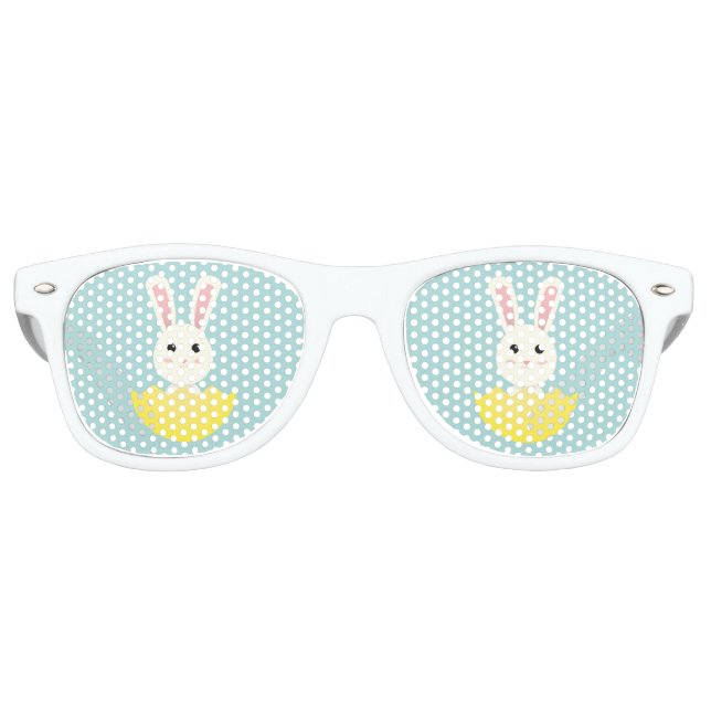 Cute Easter Bunny I Retro Sunglasses (Front)