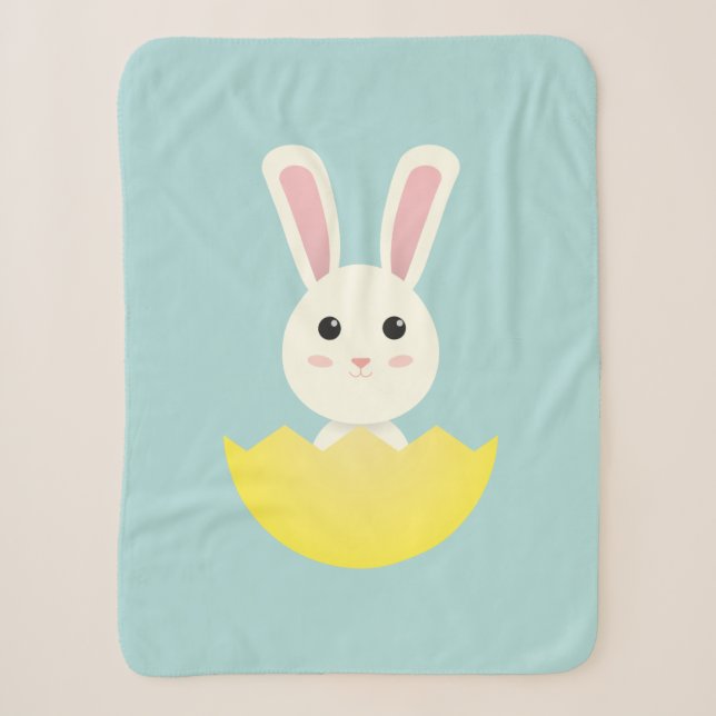 Cute Easter Bunny I Sherpa Blanket (Front)