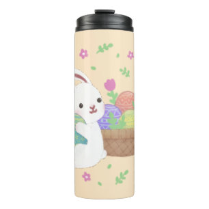 Cute Easter Bunny Illustration Thermal Tumbler