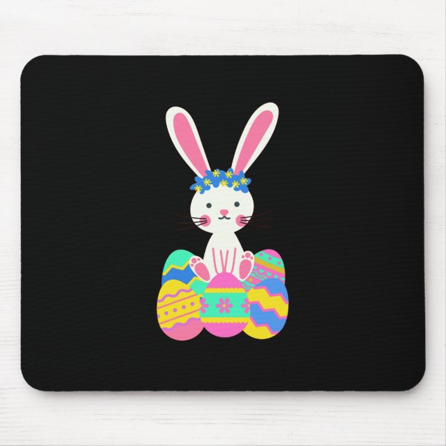 Cute Easter Bunny Mouse Pad (Front)