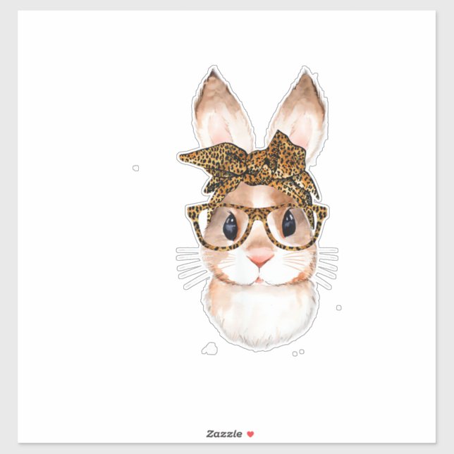 Cute Easter Bunny Mum Easter Leopard Year of The R (Sheet)