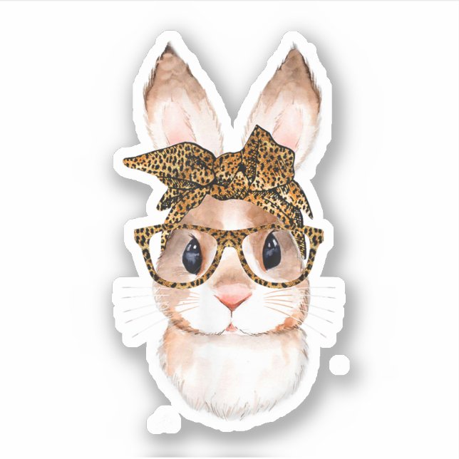 Cute Easter Bunny Mum Easter Leopard Year of the R (Front)