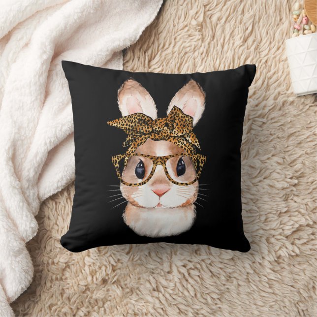 Cute Easter Bunny Mum Easter Leopard Year of the R Cushion (Blanket)