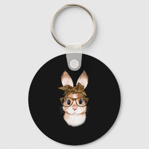 Cute Easter Bunny Mum Easter Leopard Year Of The R Key Ring