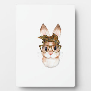 Cute Easter Bunny Mum Easter Leopard Year of The R Plaque