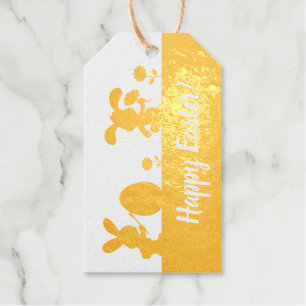 Cute Easter Bunny Painting Egg Gift Tags