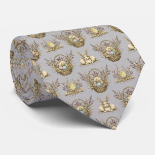 Cute Easter Bunny Pastel Spring Pattern (2) Tie