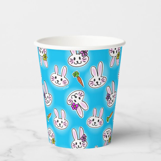 Cute Easter Bunny Pattern Paper Cup (Front)