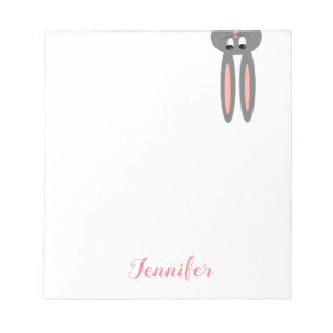Cute Easter Bunny Personalised Notepad