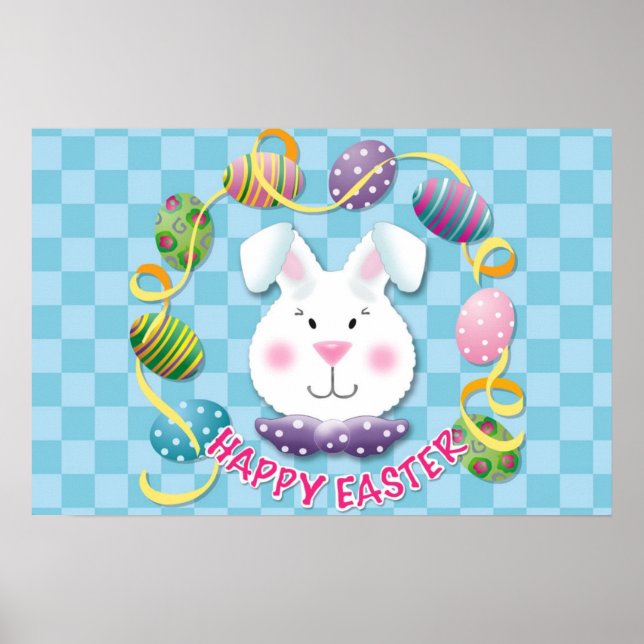 Cute Easter Bunny Poster (Front)