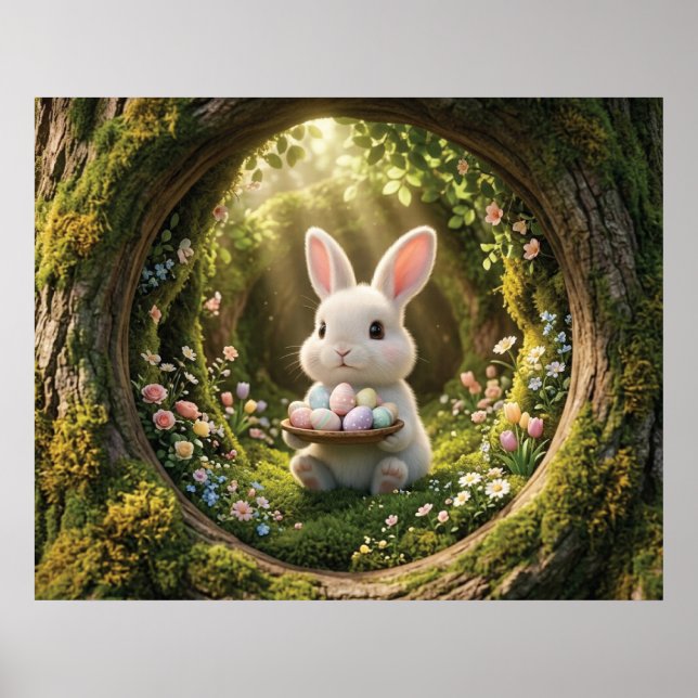 Cute Easter Bunny Poster (Front)