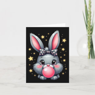 Cute Easter Bunny Rabbit Bubble Gum 1 Card