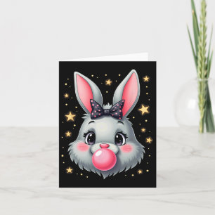 Cute Easter Bunny Rabbit Bubble Gum 2 Card