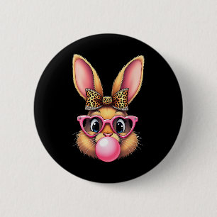 Cute Easter Bunny Rabbit Bubble Gum Girl Women 1 6 Cm Round Badge