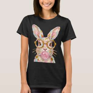 Cute easter bunny rabbit bubblegum brushstroke boy T-Shirt