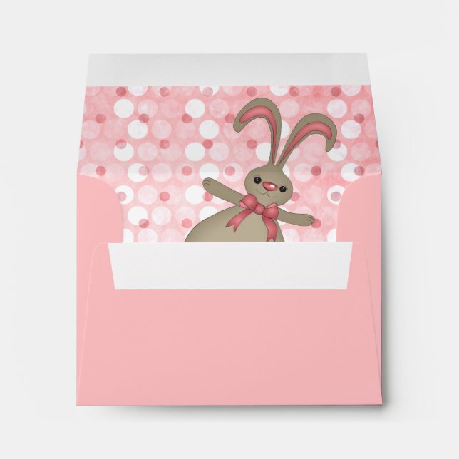 Cute Easter Bunny Rabbit Easter Party Envelopes (Back (Bottom))