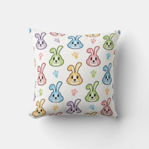 Cute Easter Bunny Rabbit Pattern Holidays Cushion