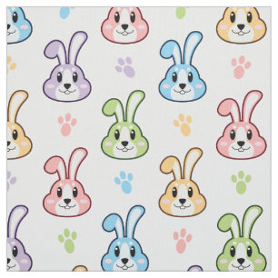 Cute Easter Bunny Rabbit Pattern   Holidays Fabric