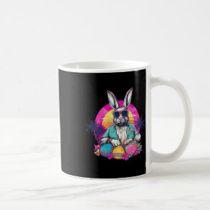 Cute Easter Bunny Retro Miami Look Colourful Eggs Coffee Mug