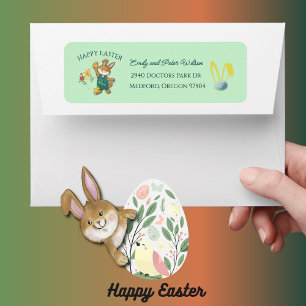 Cute Easter Bunny  Return Address  Return Address Label