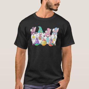 Cute Easter Bunny Spring Gnome Easter Egg Hunting T-Shirt