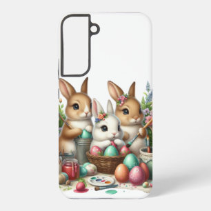 Cute, Easter Bunny/Spring paint party Samsung Galaxy Case