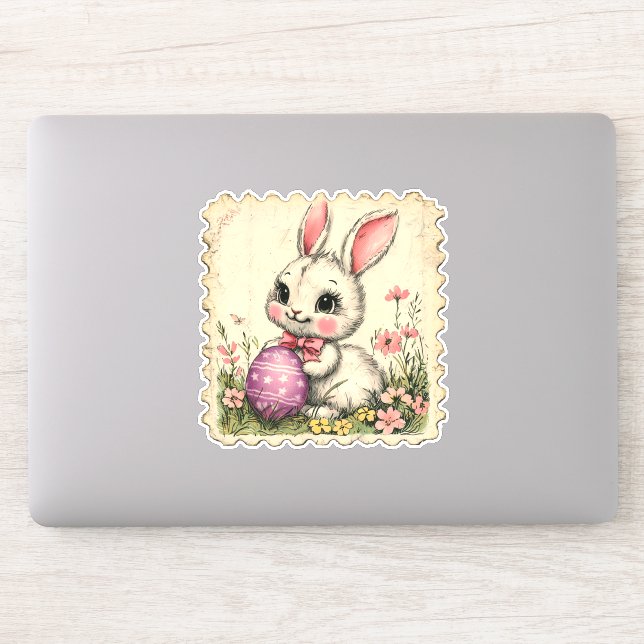 Cute Easter Bunny Sticker (Computer)