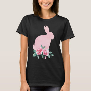 Cute Easter Bunny Vintage Floral Easter 5 T-Shirt