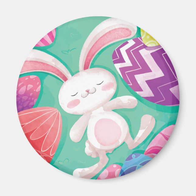 Cute Easter Bunny Watercolor | Magnet (Front)