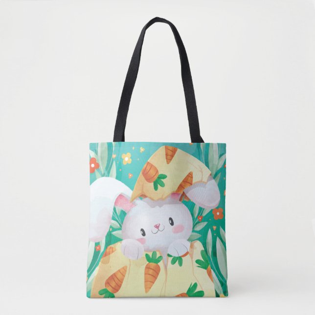 Cute Easter Bunny Watercolor | Tote Bag (Front)
