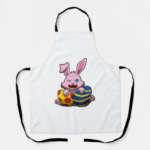 Cute Easter Bunny with Coloured Eggs - Happy Easte Apron