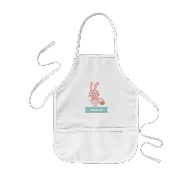 Cute Easter Bunny with Eggs Apron (Front)