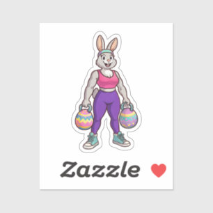 Cute Easter Bunny Workout Cartoon – Fitness Rabbit