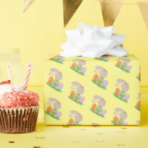 Cute Easter Bunny Wrapping Paper Gift Wrap