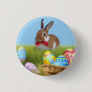 Cute Easter Bunnyfor a positive mood 3 Cm Round Badge