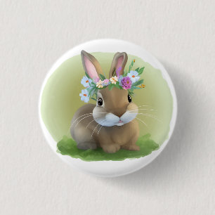 Cute Easter Bunnyfor a positive mood  3 Cm Round Badge