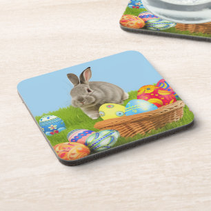 Cute Easter Bunnyfor a positive mood Beverage Coa Coaster