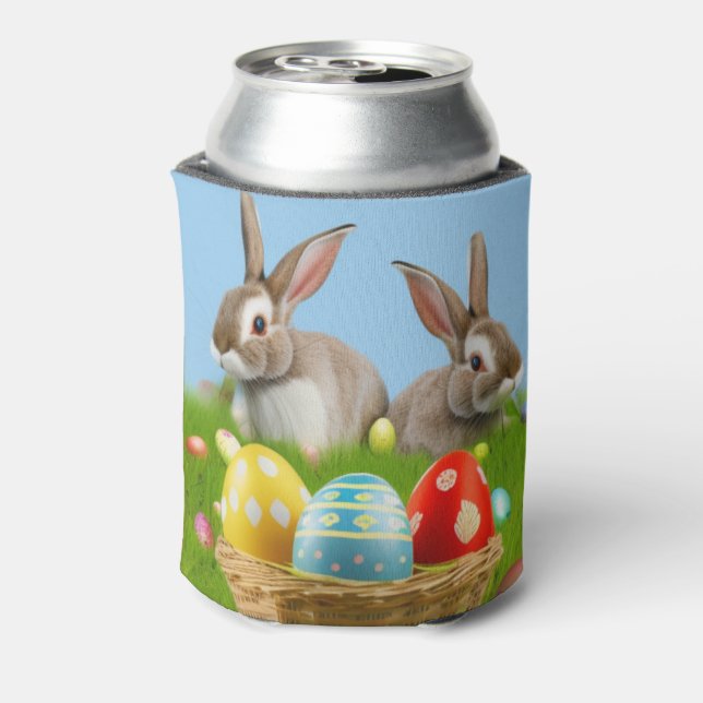 Cute Easter Bunnyfor a positive mood  Can Cooler (Can Back)