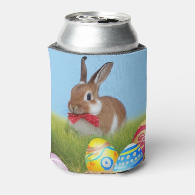 Cute Easter Bunnyfor a positive mood   Can Cooler (Can Back)