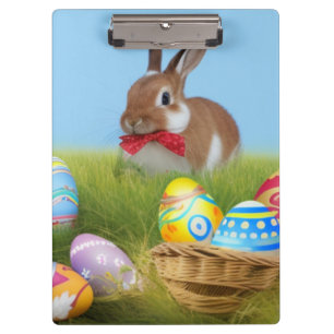 Cute Easter Bunnyfor a positive mood Clipboard