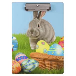 Cute Easter Bunnyfor a positive mood Clipboard
