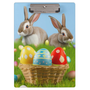 Cute Easter Bunnyfor a positive mood Clipboard