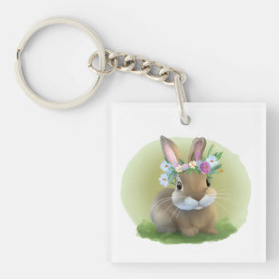 Cute Easter Bunnyfor a positive mood Key Ring