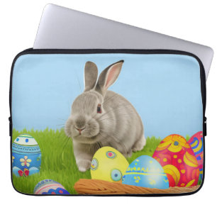 Cute Easter Bunnyfor a positive mood Laptop Sleev Sleeve