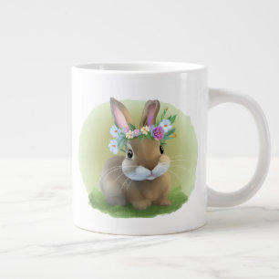 Cute Easter Bunnyfor a positive mood   Large Coffee Mug
